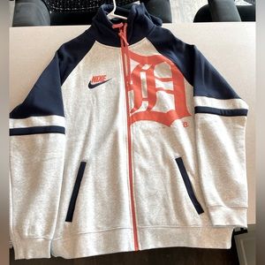 Perfect condition, NIKE zip up Detroit Tigers hoodie.